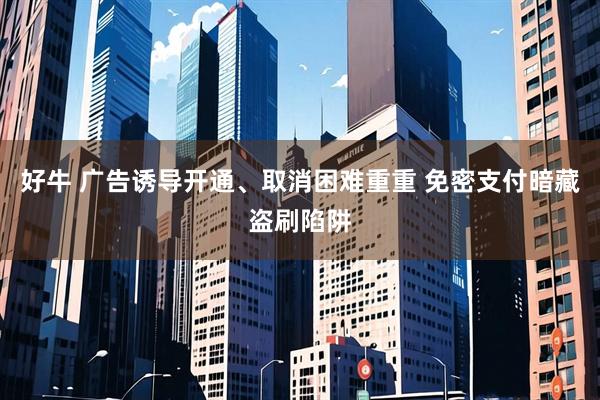 好牛 广告诱导开通、取消困难重重 免密支付暗藏盗刷陷阱