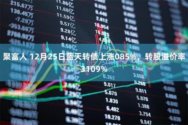 聚富人 12月25日蓝天转债上涨085%，转股溢价率3109%