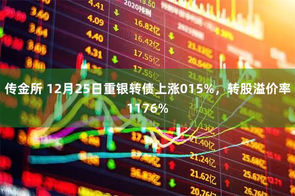 传金所 12月25日重银转债上涨015%，转股溢价率1176%